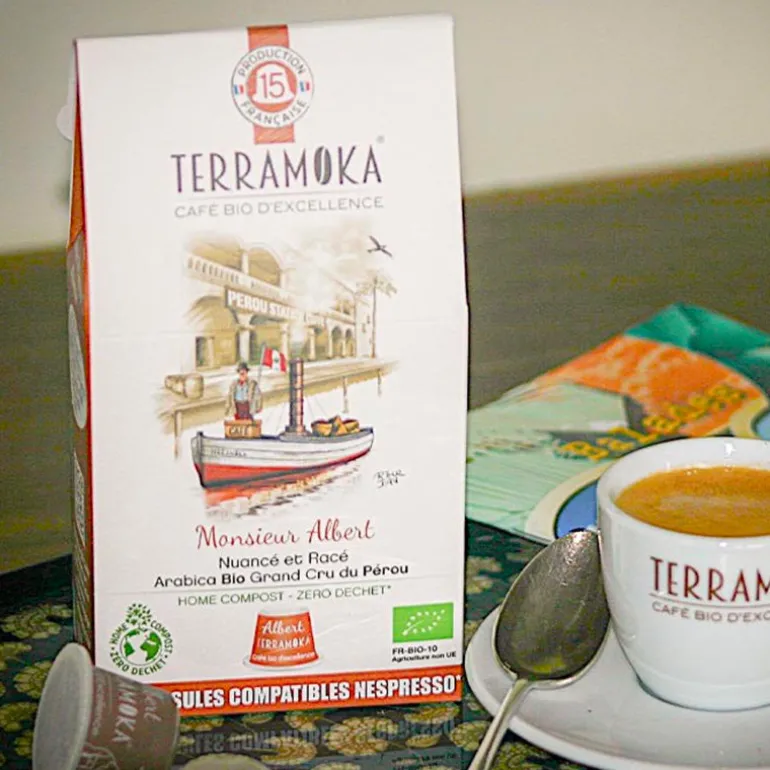 Capsules de café bio compostables 15 Monsieur Albert Terramoka