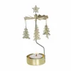 Carrousel bougeoir sapin noel doré