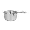 3 casseroles en inox brossé 1826