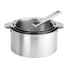 3 casseroles et 1 poignée amovible en inox de 16 à 20cm Strate Amovible Cristel