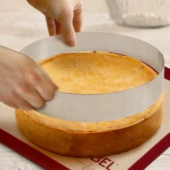 Cercle à tarte perforé inox 20x2 cm Gobel