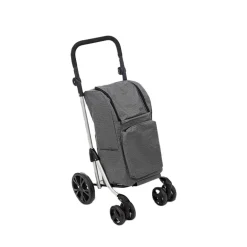 Chariot pliant 4 roues gris