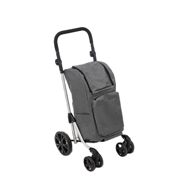 Chariot pliant 4 roues gris