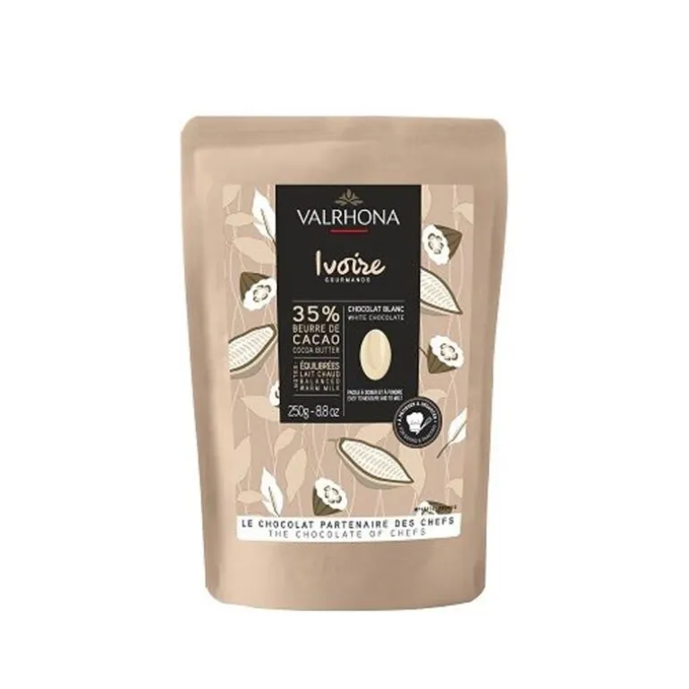 Chocolat pâtissier blanc Ivoire 35% 250 g Valrhona
