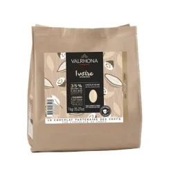 Chocolat pâtissier blanc Ivoire 35% 1 kg Valrhona