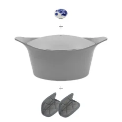 Cocotte personnalisable 28 cm grise Cookut