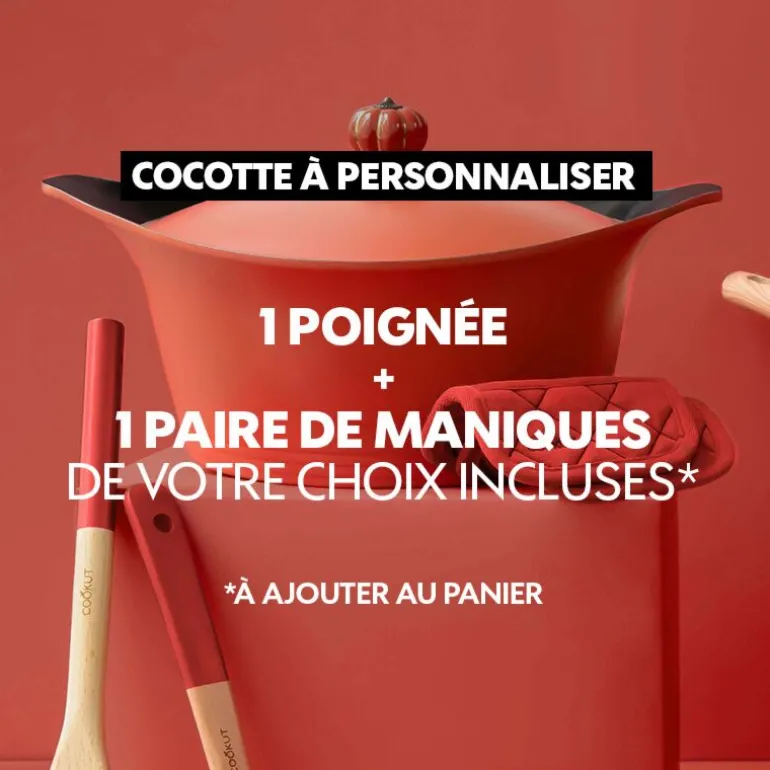 Cocotte personnalisable 24 cm rouge Cookut