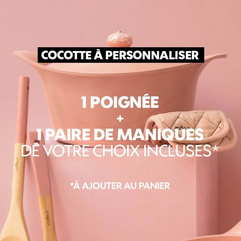 Cocotte personnalisable 24 cm rose Cookut