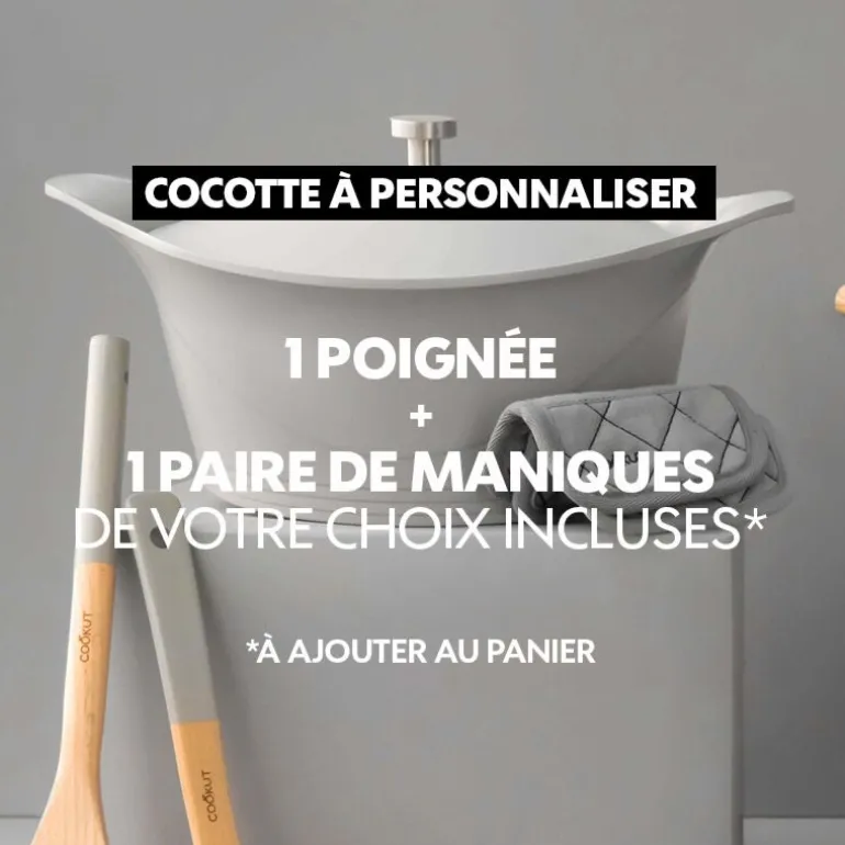 Cocotte personnalisable 24 cm grise Cookut