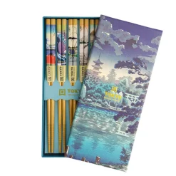 Coffret 5 baguettes bambou 22,5cm Temple Tokyo Design