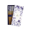 Coffret 5 baguettes bois bleu Japonica Tokyo Design