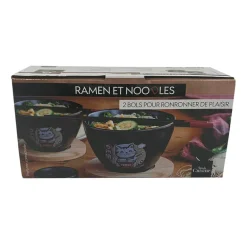 Coffret 2 bols et baguettes kawai
