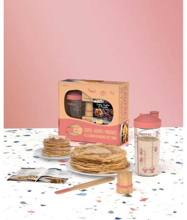 Coffret à crêpes rose Miam Factory Cookut