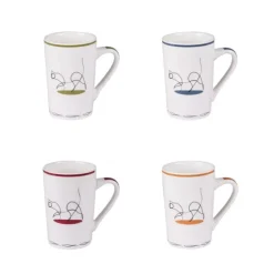 Coffret 4 mugs Chat 35cl