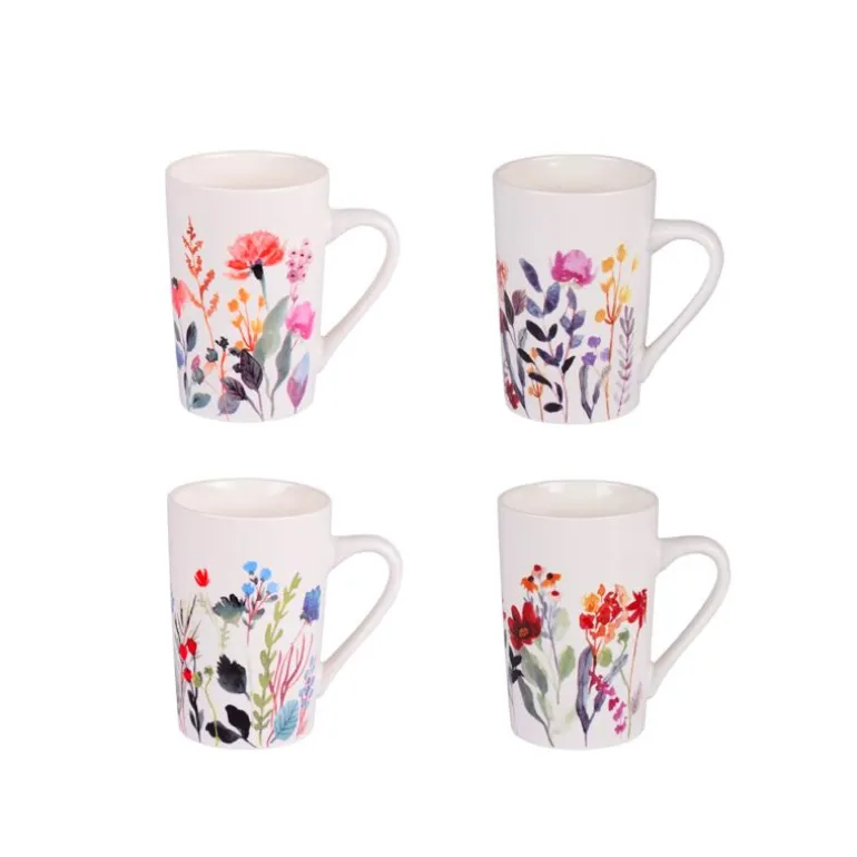 Coffret 4 mugs FLOR 35cl