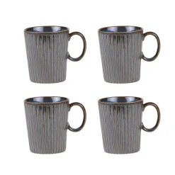 Coffret 4 mugs Liv bleu 35cl