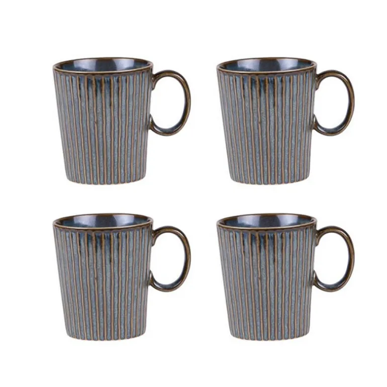 Coffret 4 mugs Liv bleu 35cl