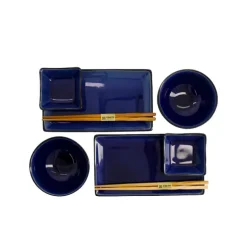 Coffret à sushis 2 pers. Glassy Bleu Tokyo Design