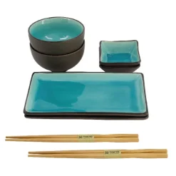 Coffret à sushis 2 pers. Glassy Turquoise Tokyo Design