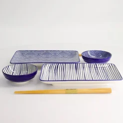 Coffret à sushis 6 pièces Nippon Bleu Tokyo Design