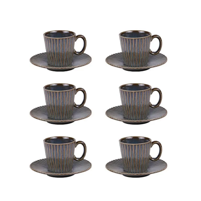 Coffret 6 tasses Liv bleu 9cl