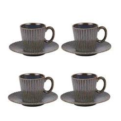 Coffret 4 tasses Liv bleu 22cl