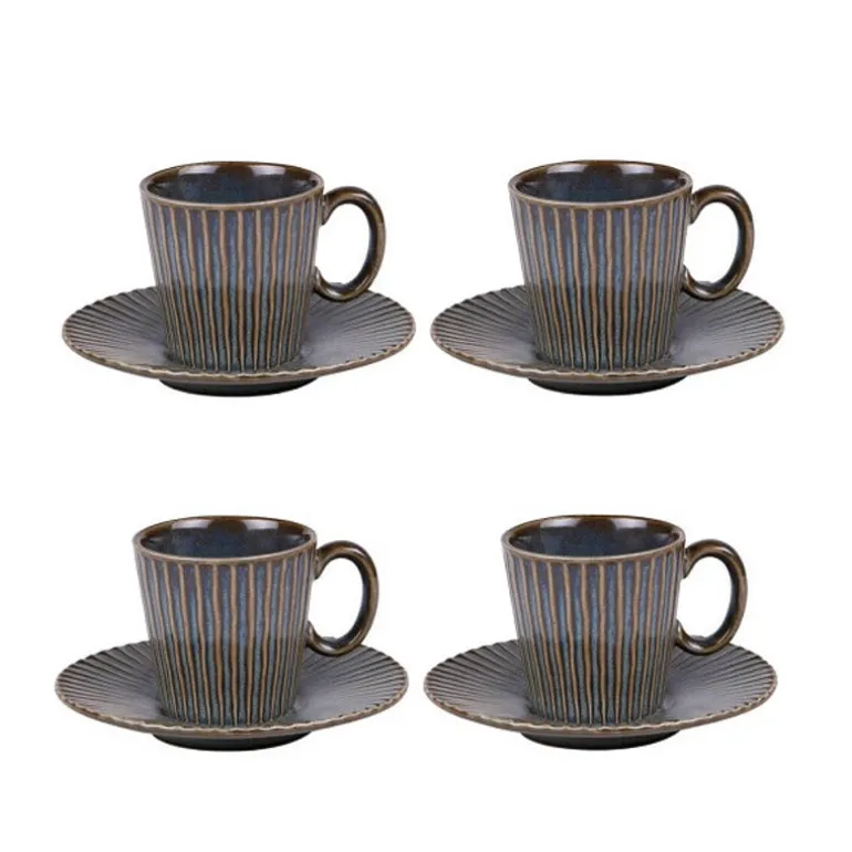 Coffret 4 tasses Liv bleu 22cl