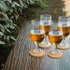 Coffret 4 verres bière + sous-verre