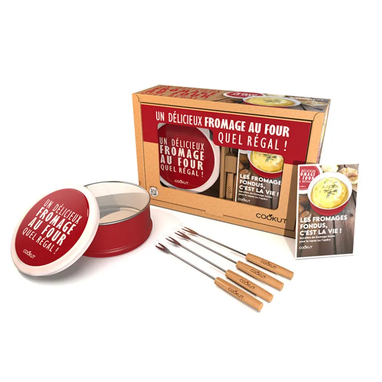 Coffret cuiseur à fromage au four rouge Cookut