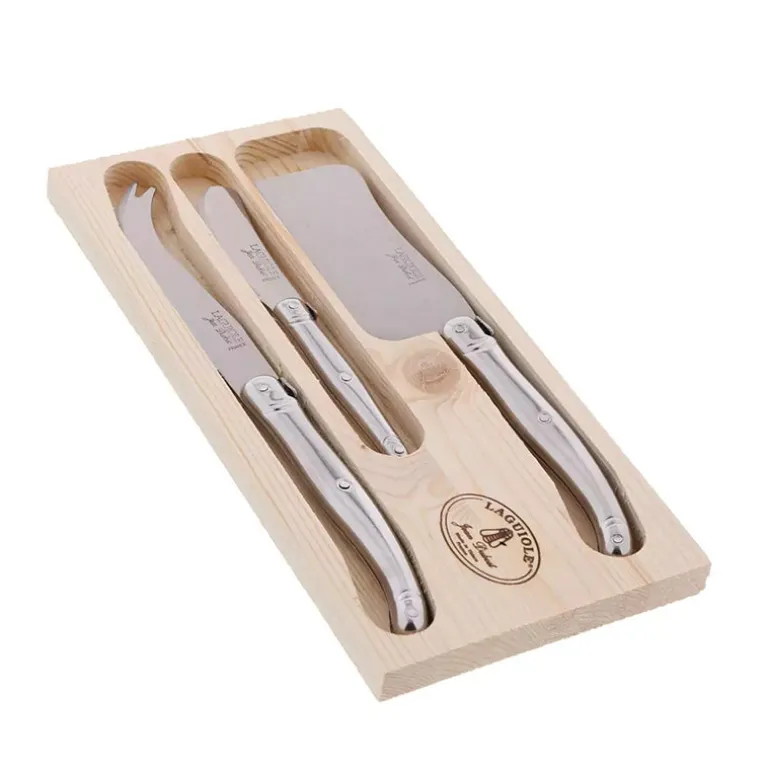 Coffret de 3 couteaux à fromage en inox Laguiole