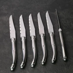 Coffret de 6 couteaux en inox Laguiole