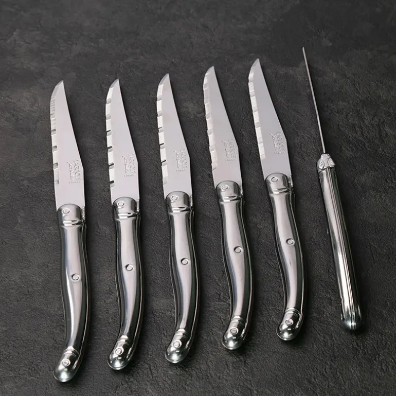 Coffret de 6 couteaux en inox Laguiole