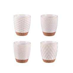 Coffret de 4 gobelets 20cl beige Jaspe Table Passion
