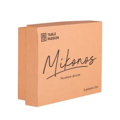 Coffret de 6 gobelets 10cl Mikonos Table Passion