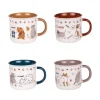 Coffret de 4 mugs 35cl Chat Table Passion