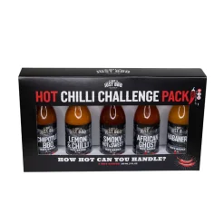 Coffret de 5 sauces piquantes hot chilli challenge 260ml Not Just BBQ