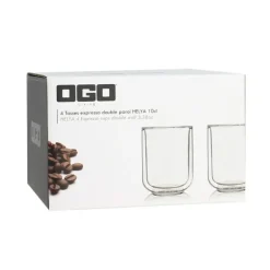 Coffret de 2 tasses à double paroi 10cl Heyla Ogo