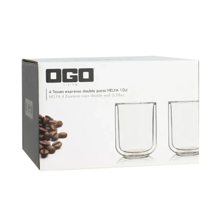 Coffret de 2 tasses à double paroi 10cl Heyla Ogo