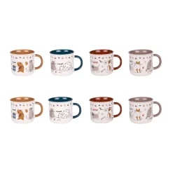 Coffret de 8 tasses 11cl Chat Table Passion