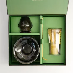Coffret matcha 4 pièces porcelaine bambou noir Tokyo Design