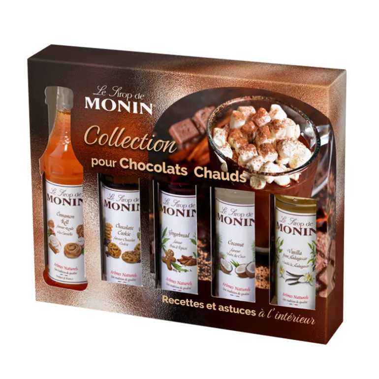 Coffret sirop chocolat chaud 5 mignonettes 25cl Monin
