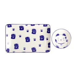 Coffret sushi 6 pièces céramique bleu Kawaii Tokyo Design
