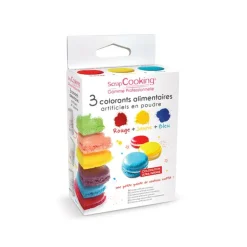 Colorants rouge jaune bleu
