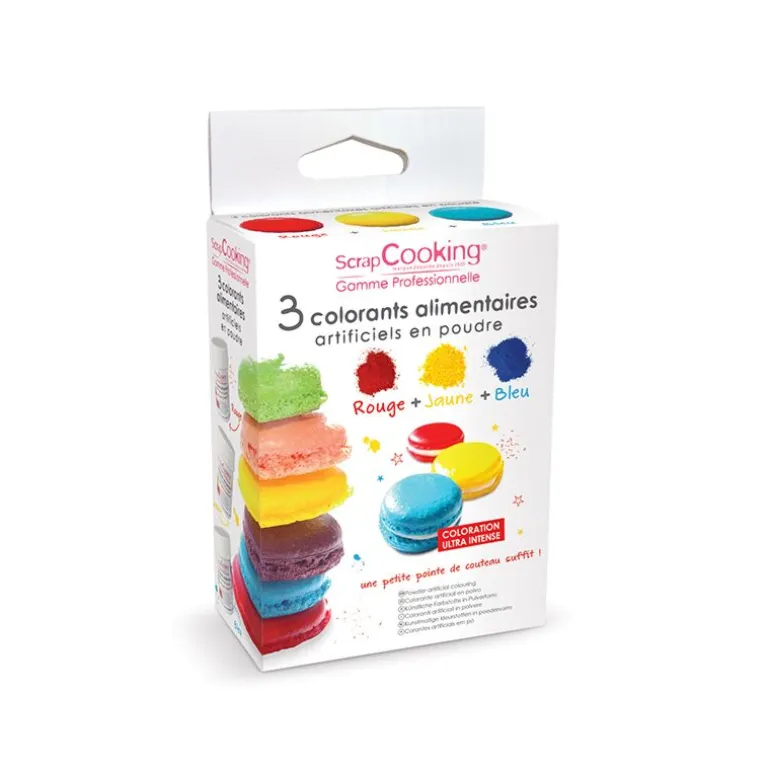 Colorants rouge jaune bleu
