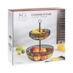 Corbeille à fruits 2 étages
