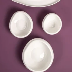 Coupelle organique en porcelaine 12x11 cm Table Passion