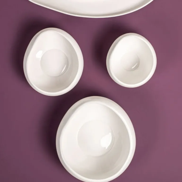 Coupelle organique en porcelaine 12x11 cm Table Passion