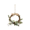 Couronne de noël décorée baies beig