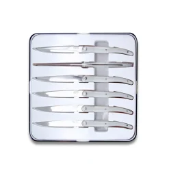 6 couteaux à steak blanc