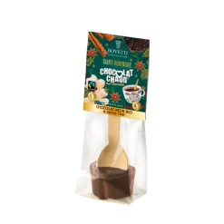 Cuillère chocolat chaud noir épices